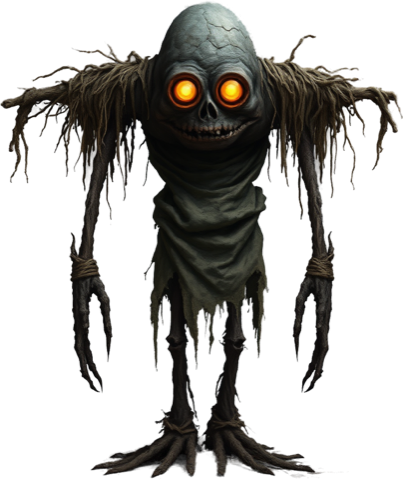 Mudscarecrow, a construct of the Plague Field.